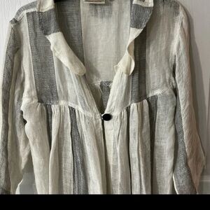 Paper Lace Linen Top/Duster/Dress/Cardigan Sz Small
